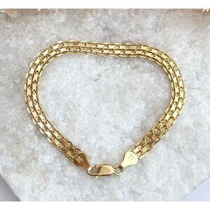 Milor Designer Italian Made Vermeil 925 Sterling Silver Vintage Bracelet - 7.25"